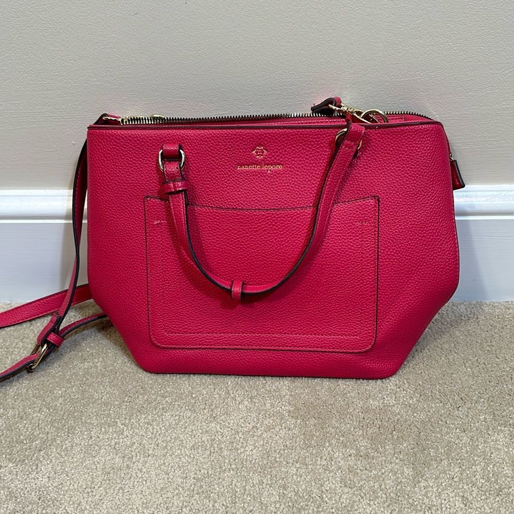 Nanette Lepore Hot Pink Barbie Crossbody Purse Bag